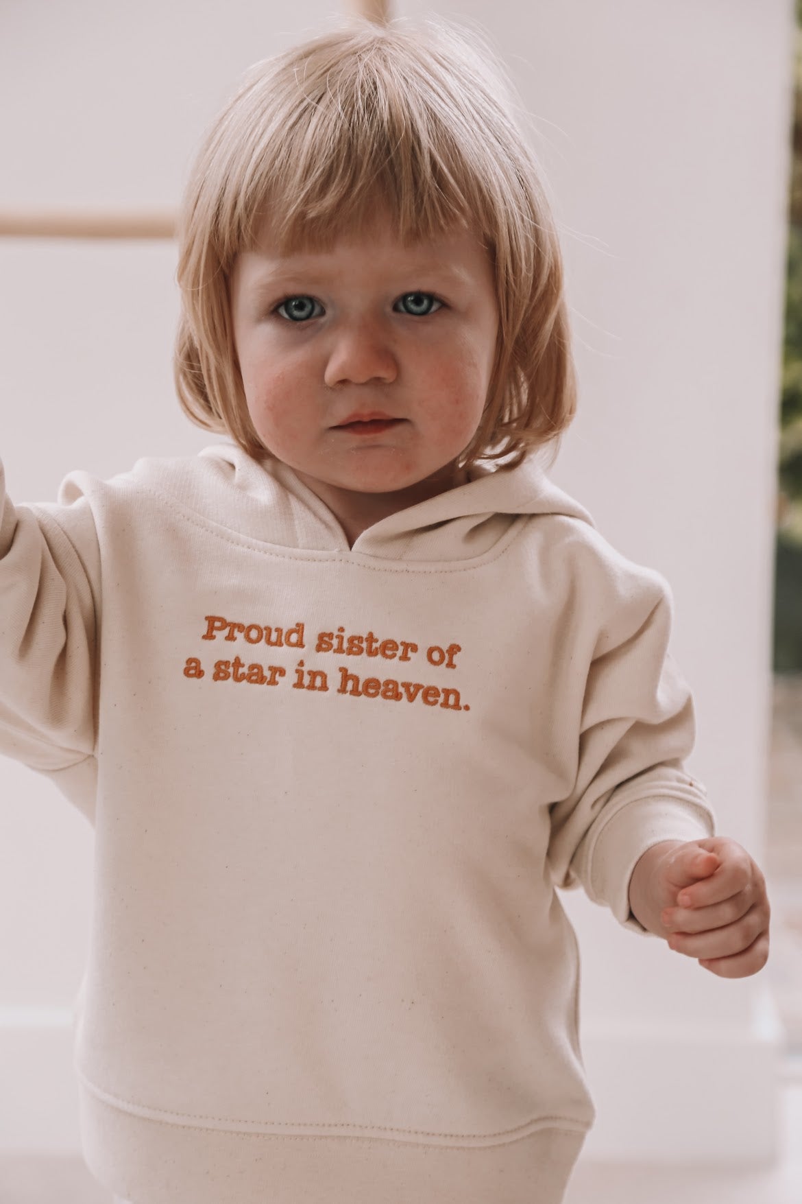 Baby & kids hoodie 'Proud sister of a star in heaven'